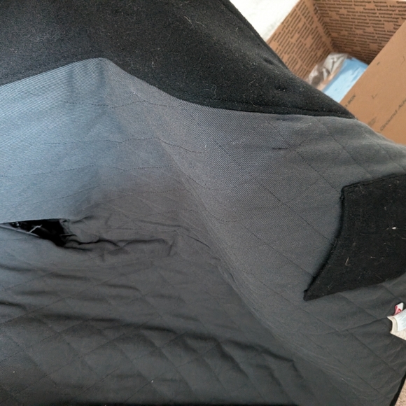 J. Crew Mens Black Wool Duffle Coat Hooded Toggle Jacket Size Large - Picture 4 of 5